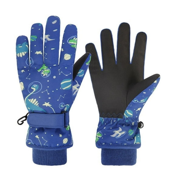 Qholemyo Kids Winter Cold Weather Windproof Warm Ski Snowboard Sport Mittens Boys Girls Winter Gloves Thermal Gloves