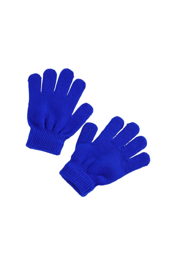 Kids Winter Warm Solid Color Knitted Split Finger Gloves Thermal Gloves For Cold Weather Holiday Gift