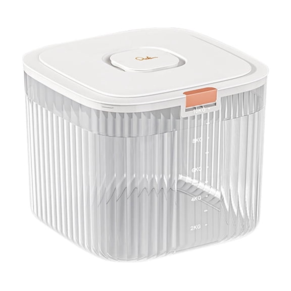 Qholemyo Large Airtight Rice Dispenser With Lid Countertop Food Storage Containers For Grains Flour And Pet Food