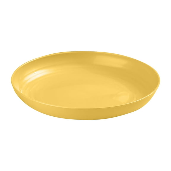 Qholemyo Large Antifall Round Household Vegetable Snack Salad Plates Dining Table Bones Garbage Plates Serving Tray