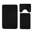 thumbnail image 1 of Qholemyo Large BathRug Mat 3 Set Bathroom Rugs For 3Pcs Toilet Mats Soft Comfortable Water Absorption Non Slip Thick Washable Easier To Dry Dark Toilet Bath Mat Bathroom Rugs Toilet, 1 of 7