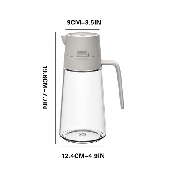 Qholemyo Large Capacity Glass Oil Dispenser For Kitchen Automatic Opening And Closing Olive Oil Bottle Household Cooking Oil Dispenser Kitchen Gadgets Seasoning Bottle