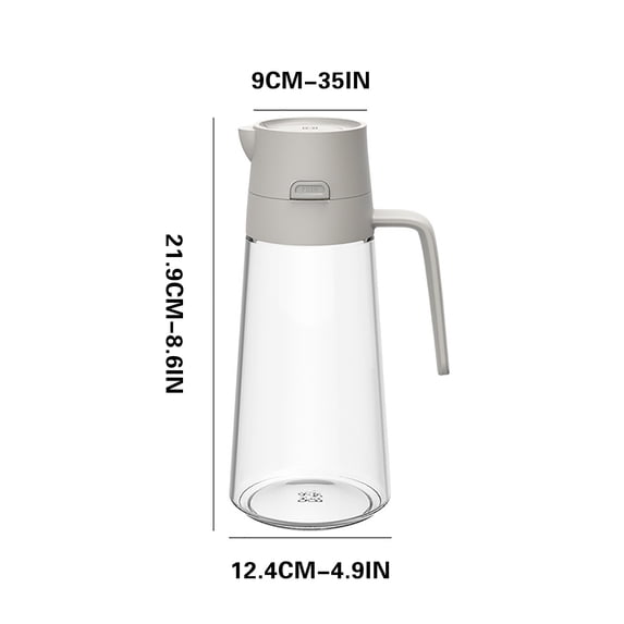 Qholemyo Large Capacity Glass Oil Dispenser For Kitchen Automatic Opening And Closing Olive Oil Bottle Household Cooking Oil Dispenser Kitchen Gadgets Seasoning Bottle