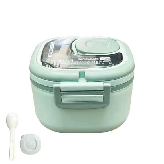 Qholemyo Large Capacity Insulated Bento Box With Cutlery Slot Lunch Containers Lunchables Leakproof Office Campus Meal Prep