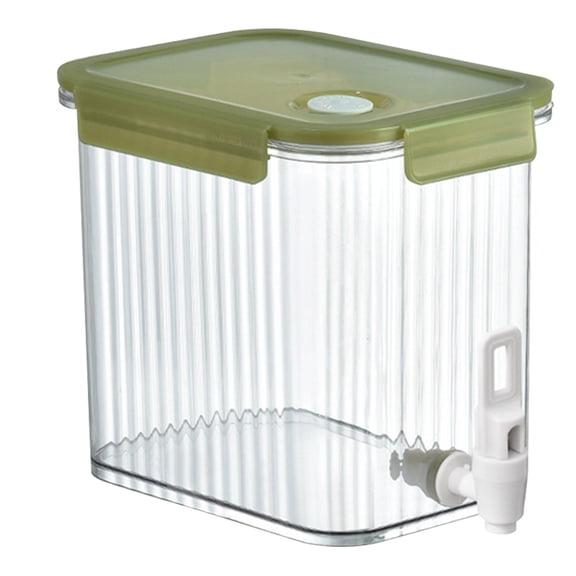 Qholemyo Large Capacity Plastic Drink Dispenser With Tap Ice Lemonade Juice Container With Lid Fruit Tea Pitcher Lemonade Milk Bucket Beverage Dispenser