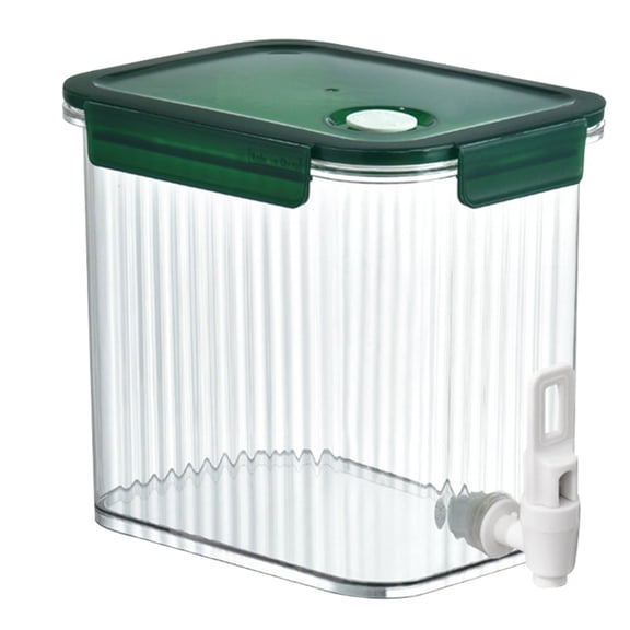 Qholemyo Large Capacity Plastic Drink Dispenser With Tap Ice Lemonade Juice Container With Lid Fruit Tea Pitcher Lemonade Milk Bucket Beverage Dispenser