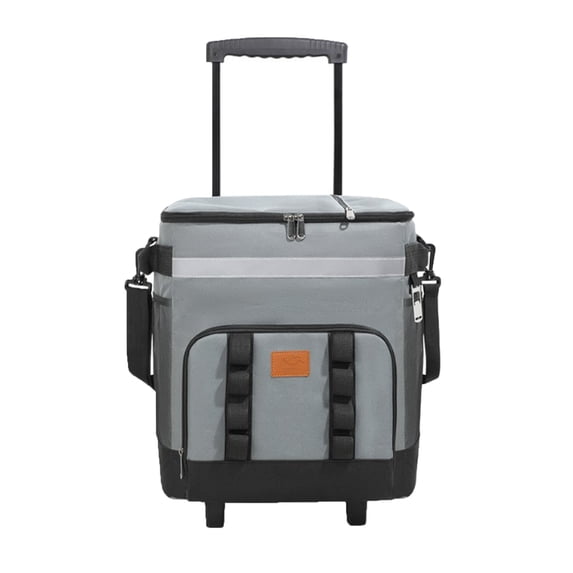 Qholemyo Large Capacity Rolling Cooler With Wheels Telescopic Handle Insulated Ice Chest For Car Outdoor Camping Picnic