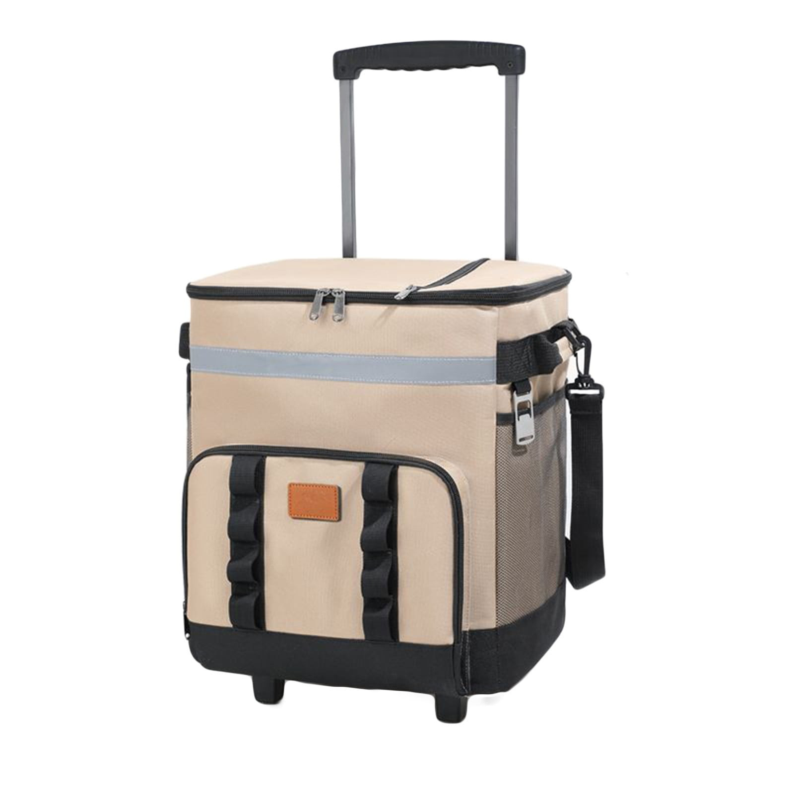 Qholemyo Large Capacity Rolling Cooler With Wheels Telescopic Handle Insulated Ice Chest For Car Outdoor Camping Picnic
