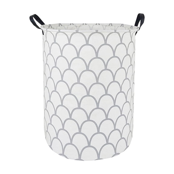 Qholemyo Large Capacity Waterproof Cotton And Linen Fabric Storage Bucket For Clothes Toys Shoes Hats Home Use Laundry Basket Storage Basket Bathroom Organizers
