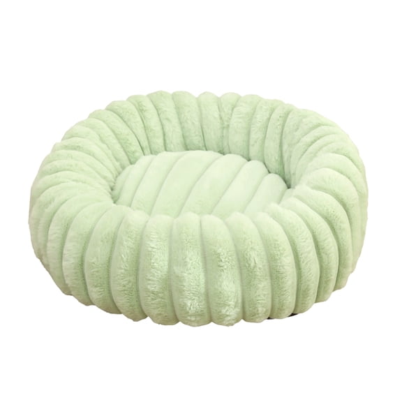 Qholemyo Large Dog Bed High Gram Rabbit Plush Round Pad Winter Warm Kennel Comfortable Sleep Bed For Cats
