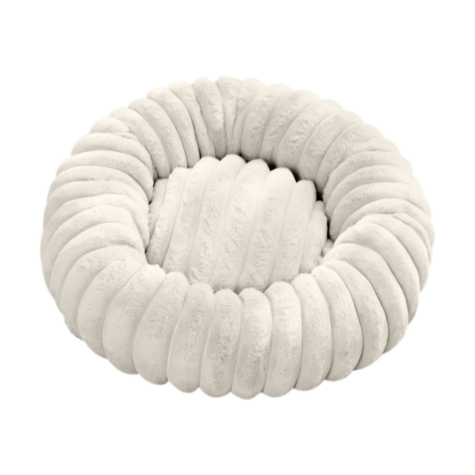 Qholemyo Large Dog Bed High Weight Long Hair Plush Round Winter Warm Pet Mat Comfortable Dog Sleeping Pad