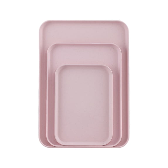 Qholemyo Large Medium Small Rectangular Tray Set Household Tea Cup Snack Dinner Plates Serving Trays Storage Tray