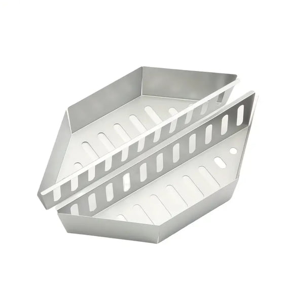 Qholemyo Large Size Contoured Stainless Steel Charcoal Storage Basket Grill Accessories BBQ Accessories Dedicated Container For Holding Charcoal Briquettes On All Types Of Barbecue Grills