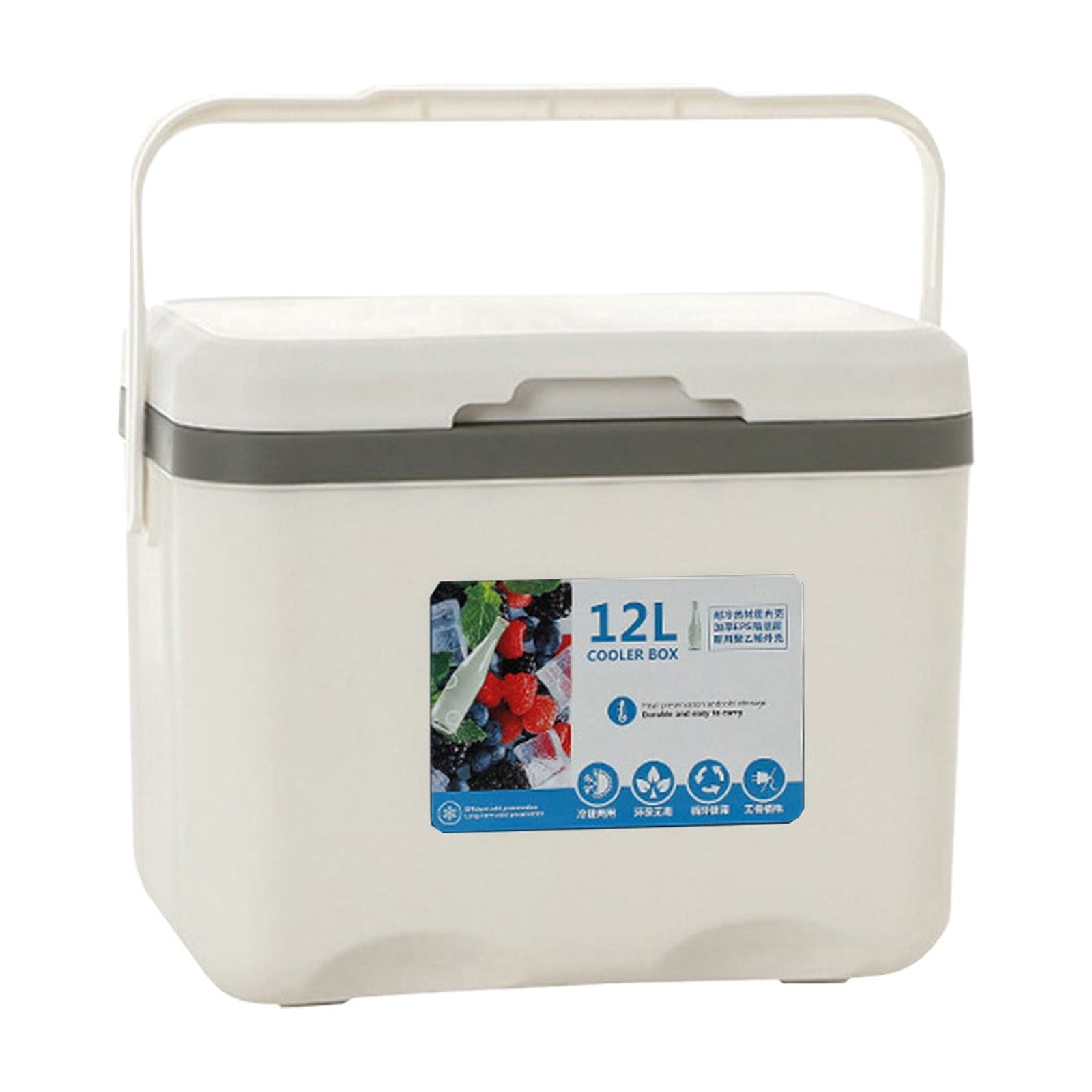 Qholemyo Leak Proof Insulated Cooler With Thermometer Portable Ice Chest For Outdoor Camping Beach Travel Essentials