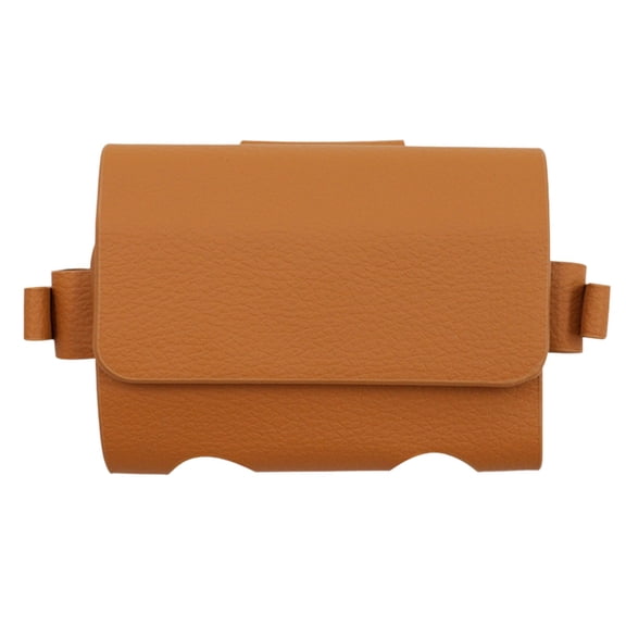 Qholemyo Leather Golf Storage Waist Pack Golf Accessories Organizer Case Shoulder Crossbody Bag For Golfers