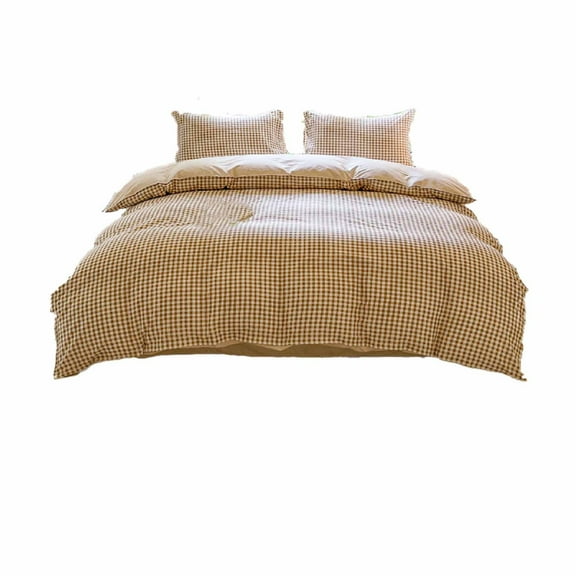 Qholemyo Machine Washable Breathable Bedding Set Queen Size Sheet Set Wrinkle Resistant Four Piece Home Bed Set