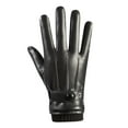 thumbnail image 1 of Qholemyo Men's Winter Gloves Outdoor Cycling Wrist Buckle Leather Gloves Cold Proof Warm Gloves Mens Gloves Winter Gloves For Cold Weather, 1 of 5