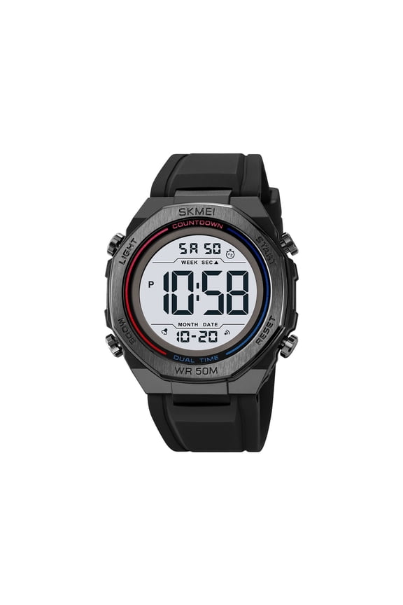 Mens Digital Sports Watch Waterproof Alarm Wristwatch Small Digital Clock Desk Clock For Student Daily Outdoor Use