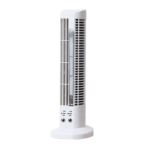 Qholemyo Mini Bladeless USB Tower Fan Quiet Portable Cooling Fan For Office Desktop
