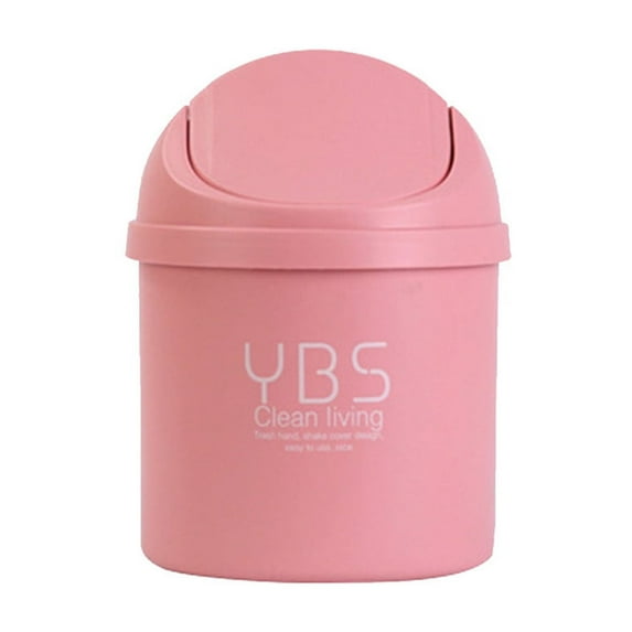 Qholemyo Mini Push type Desktop Trash Can With Lid Home Kitchen Desk Debris Storage Cleaning Double Bucket Hidden Garbage Bag Indoor Small Trash Can