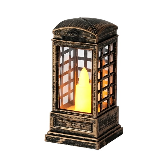 Qholemyo Mini Telephone Booth LED Night Light Halloween Decor Room Decor Desktop Ornament For Indoor Table Shelf
