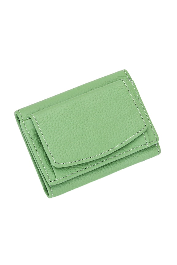 Mini Top Layer Cowhide Leather Wallet For Women Ultra Thin Small Card Holder Purse