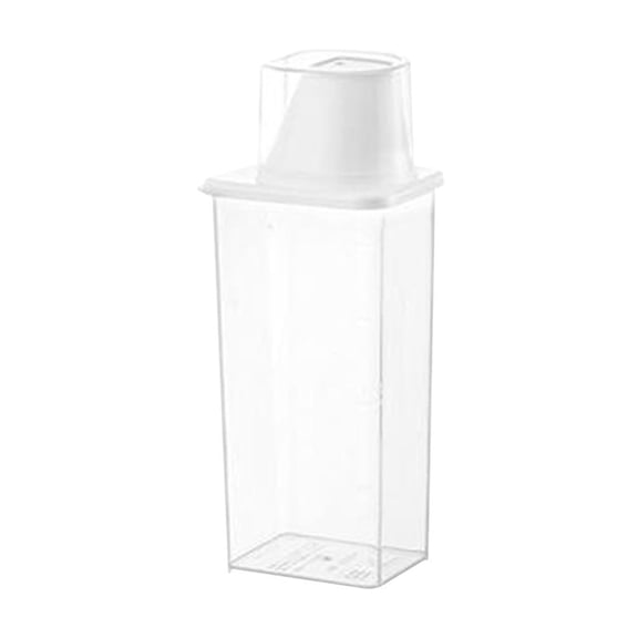 Qholemyo Moistureproof Dustproof Sealing Jar With Measuring Cups Transparent Plastic Bottles Airtight Food Storage Containers For Grains And Pickles