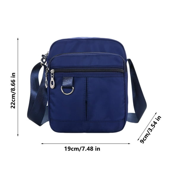 Qholemyo Multi Compartment Nylon Cloth Crossbody Bag Middle Aged Casual Shoulder Bag For Men Women Medium Capacity Bag