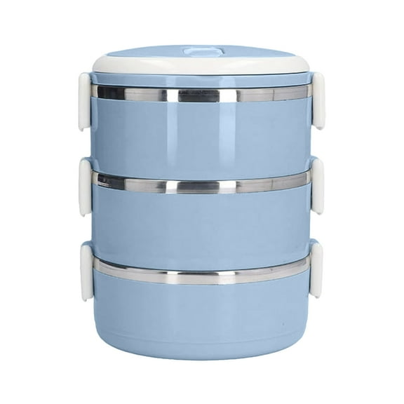 Qholemyo Multi Layer Stainless Steel Insulated Lunch Box For Students Food Storage Containers With Lids For Fresh Keeping