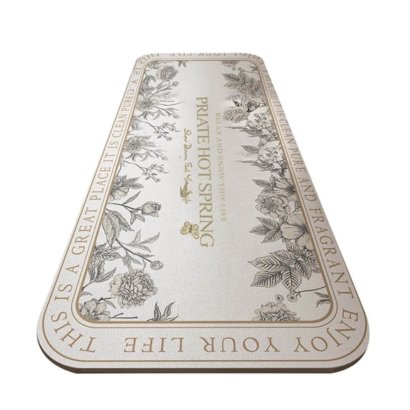 Qholemyo Non Slip Floor Mat Kitchen Mats For Floor Washable Rugs Oil Resistant Wipeable Cuttable Long Strip Leather Kitchen Dedicated Floor Mat Non Slip