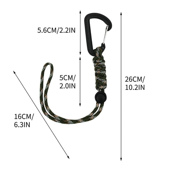 Qholemyo Outdoor Backpack Mountaineering Key Chain Anti Loss Rope Emergency Umbrella Rope Hook Keychain Clip Bag Charm