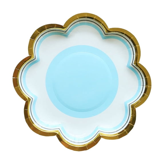 Qholemyo Petaly Shaped Disposable Paper Plates Set Party Plates Disposable Plates For Party Picnic Outdoor Fruit Cake Plates