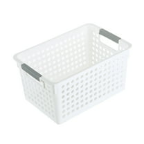 Qholemyo Plastic Laundry Basket With Handle For Collection Transport Clothing Suitable For Families Dorms Also Organize Toys Balls Sports Gear Laundry Hamper Storage Basket