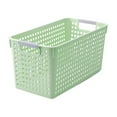 thumbnail image 1 of Qholemyo Plastic Laundry Basket With Silvery Handle For Collection Transport Clothing Suitable For Families Dorms Also Organize Toys Storage Basket Laundry Hamper, 1 of 7