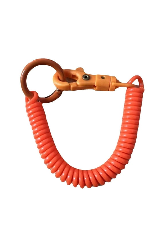 Plastic Telescopic Spring Rope Key Chain Mobile Phone Lanyard Keychain Clip Bag Charm Anti Loss Keychain