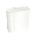 thumbnail image 1 of Qholemyo Plastic Wastebasket With Press Popup Lid Bathroom Trash Can With Lid Garbage Can For Toilet Office Bedroom Living Room Indoor Office Trash Can, 1 of 6