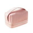 thumbnail image 1 of Qholemyo Pleated Half Round Portable Wash Bag Travel Makeup Pouch Cosmetic Storage Organizer Travel Essentials For Women, 1 of 2