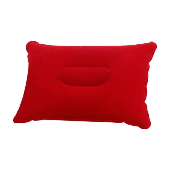 Qholemyo Plush Rectangular Inflatable Pillow Hotel Quality Soft Napping Cushion For Outdoor Camping Travel Home Goods