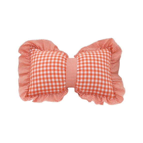 Qholemyo Polyester Plaid Sofa Cushion Two-purpose Bow Waist Pillow 19.6x11.8 Inches Mother's Day Gift Home Decor Pillow Cover Pillows