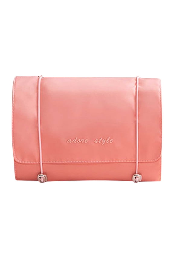 Portable Folding Mesh Cosmetic Backpack Zipper Pouch Home Office Travel Accessories Storage Organizer Travel Essentials