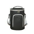 thumbnail image 1 of Qholemyo Portable Round Insulated Lunch Bag Crossbody Reusable Lunch Tote For Student Outdoor Picnic, 1 of 5
