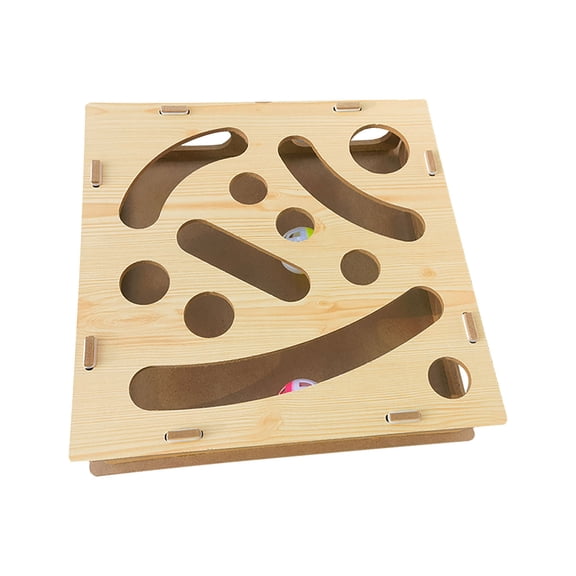 Qholemyo Puzzle Digging Pet Toys Interactive Cat Box Construction Scene For Indoor Kittens Mental Exercise
