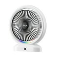 thumbnail image 1 of Qholemyo Quiet Rechargeable Mini Desk Fan 3 Speed Portable USB Cooling Fan With LED Light For Home Office Travel Camping, 1 of 8