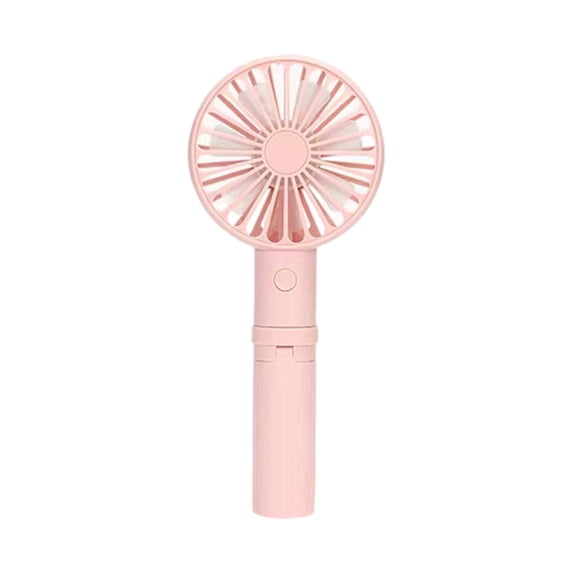 Qholemyo Rechargeable Folding Handheld Fan 3 Speed Portable Mini Cooling Fan With Tripod And Night Light