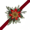 thumbnail image 1 of Qholemyo Red Berry Needle Velvet Curtain Tieback Greenery Wreath Fake Plants Home Decor Christmas Holiday Window Accessory, 1 of 6