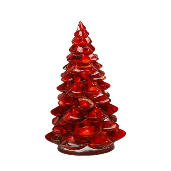 Qholemyo Resin Christmas Tree Home Mini Decoration Christmas Tabletop Ornaments Ornaments Ornaments small christmas tree table christmas tree christmas ornaments
