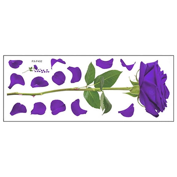 Qholemyo Romantic Roses Wall Stickers Bathroom Living Room Bedroom Home Wall Decor Wall Decorations