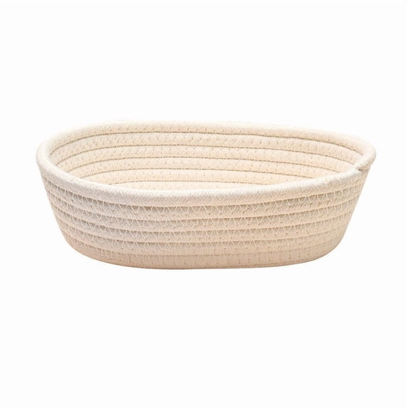 Qholemyo Rope Woven Desktop Basket Baskets For Organizing Cosmetic Snack Storage Basket For Vanity Countertop Use