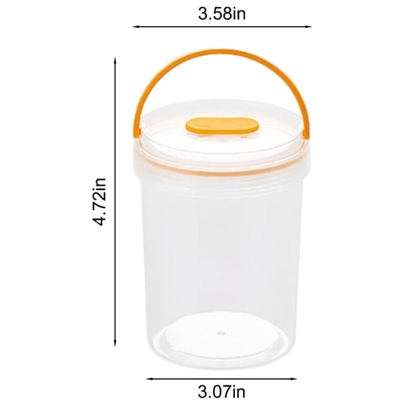 Qholemyo Round Airtight Food Storage Containers With Lids Portable Snack Fruit Bento Box Refrigerator Fresh Keeping Outdoor Picnic Box