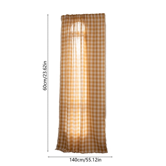 Qholemyo Rural Style Sheer Curtains Woven Curtains Semi Living Room Bedroom Balcony Curtains Long Curtains Home Decor Light Filtering Curtains
